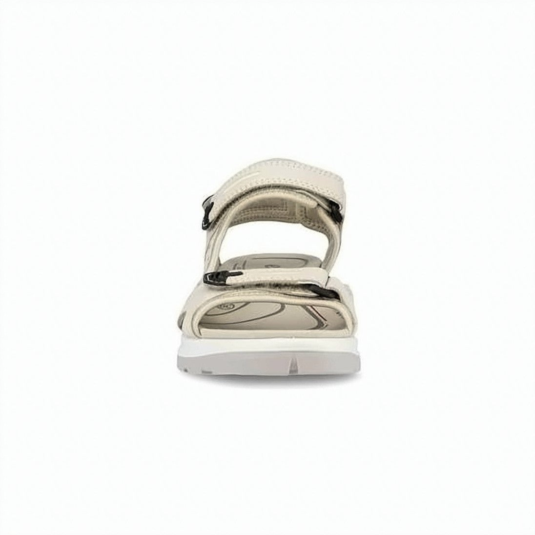 Ecco Sturdy Rubber Sole Sandals With Adjustable Leather Straps