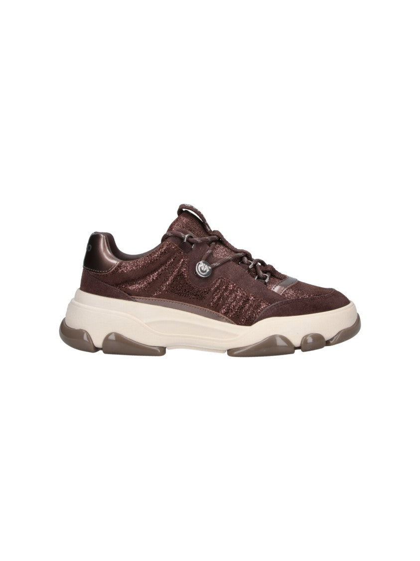 Pinko Brown Athena Leather Sneakers