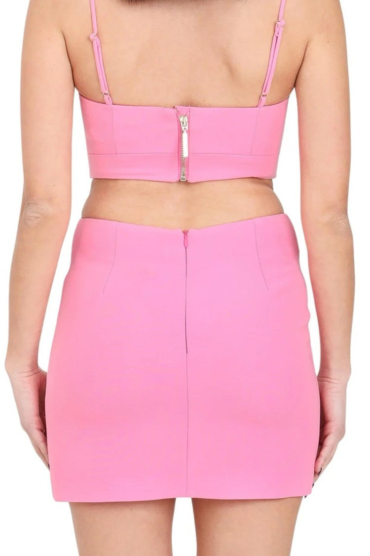 Simona Corsellini Pink Back-Zip Mini Skirt
