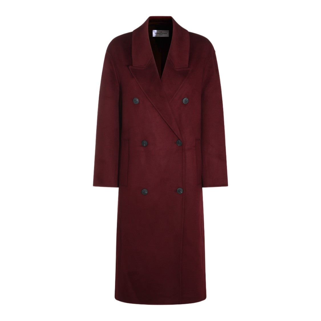 The Dynamis Studio Burgundy Long Double-Breasted Coat