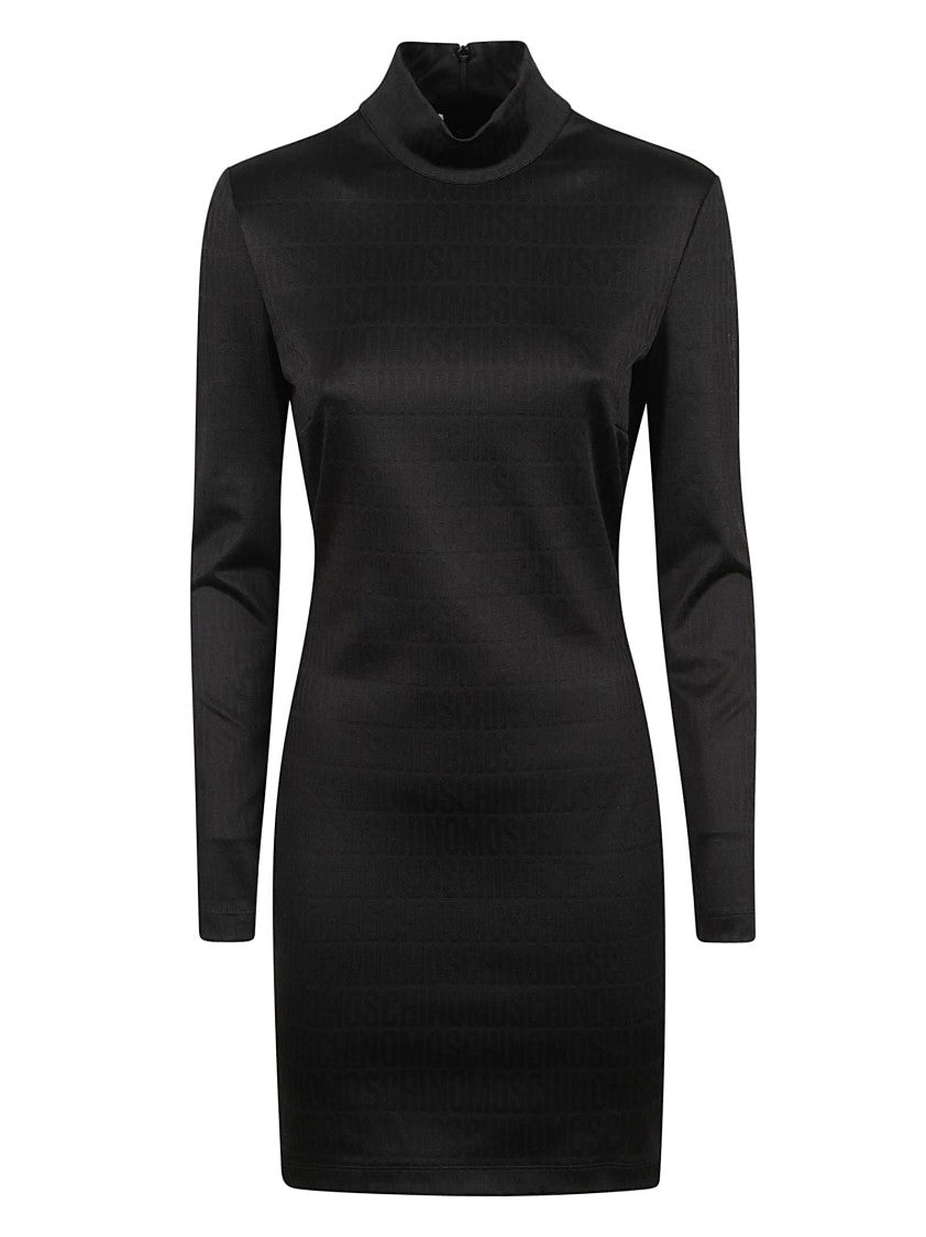 Moschino High Neck Black Dress