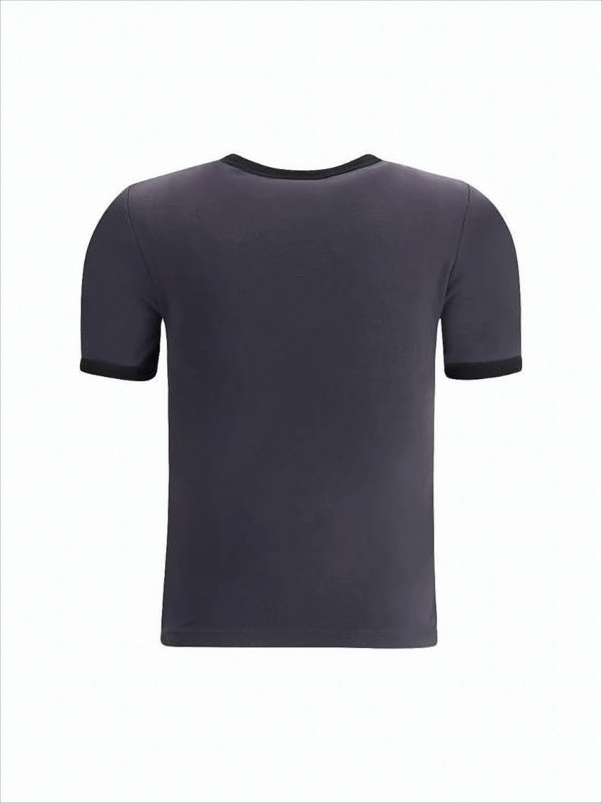 Courrèges Fitted Short-Sleeved T-Shirt With Contrasting Trim