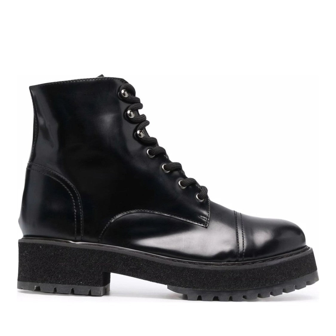 Agl Black Simonetta Leather Lace-Up Boots