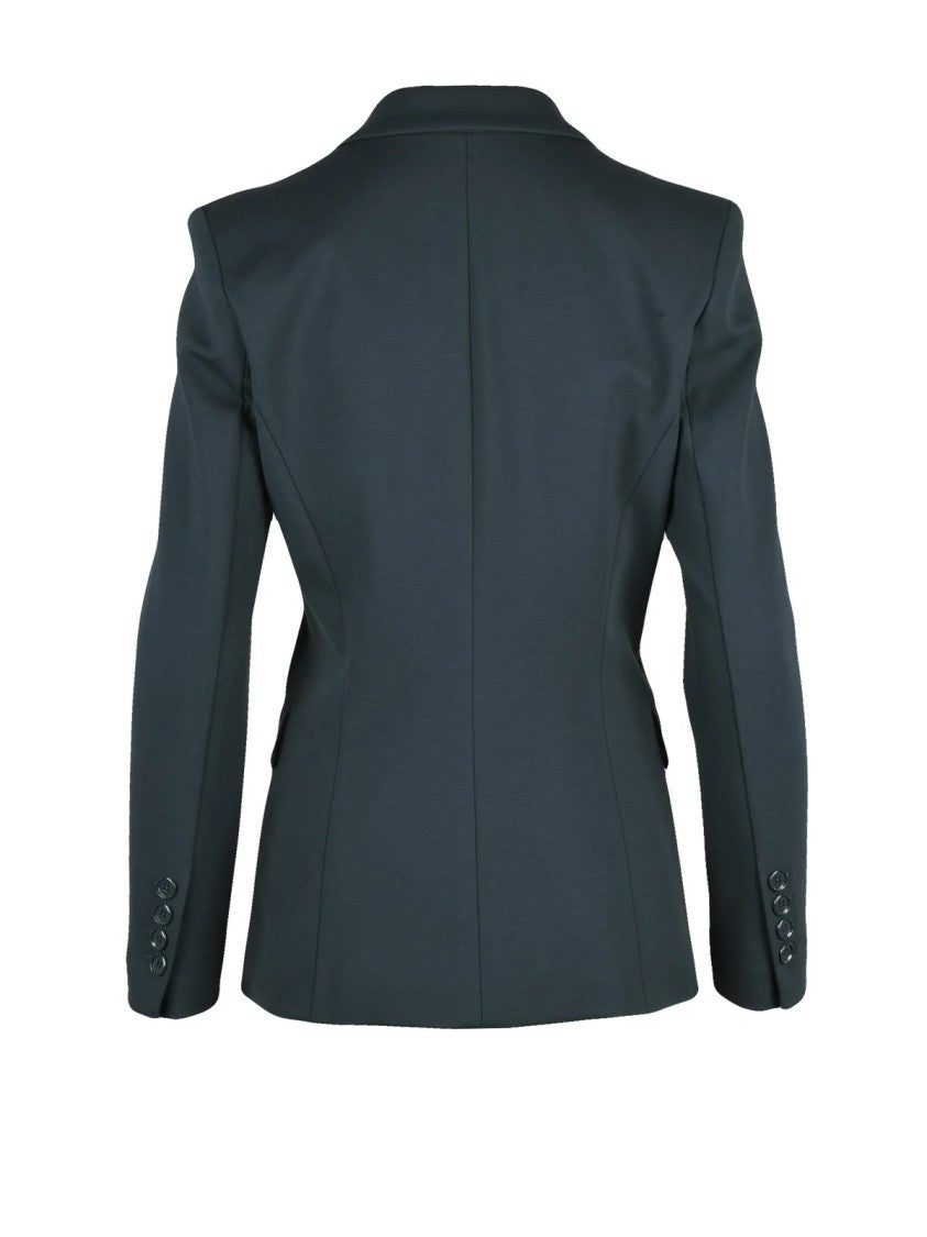 Pinko Forest Green New Signum Viscose-Blend Jacket