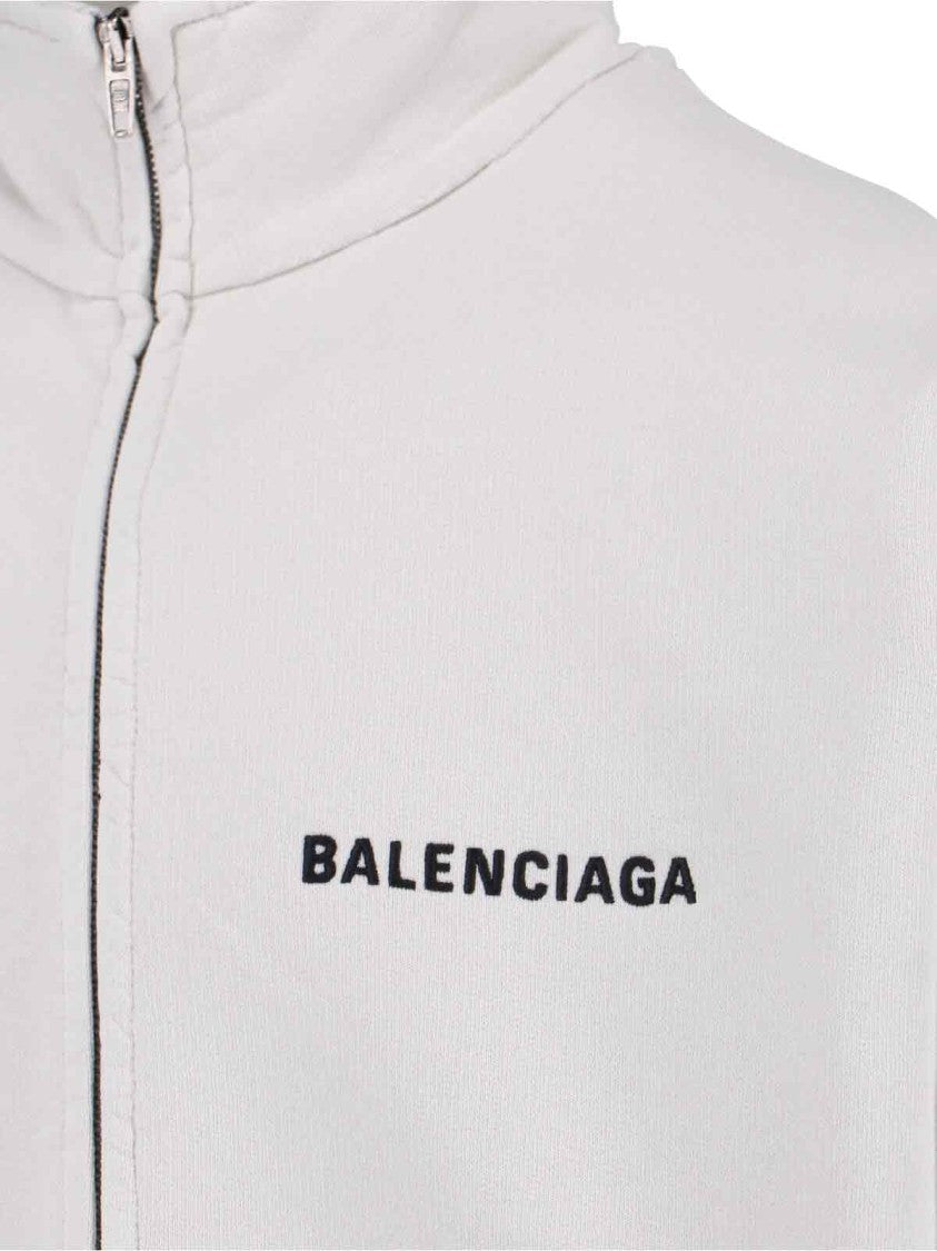 Balenciaga Logo Zip Jacket – White