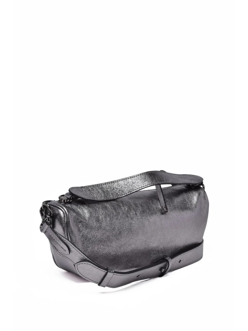 Gianni Chiarini Silver Leather Cindy Shoulder Bag