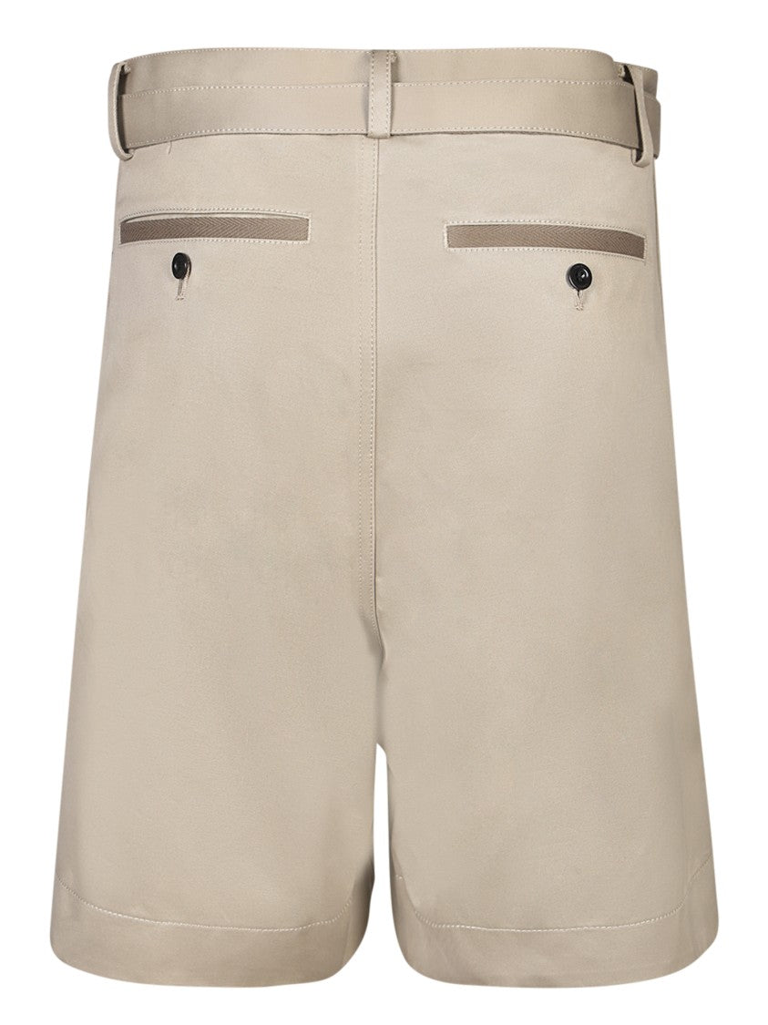 Sacai Beige Cotton Shorts