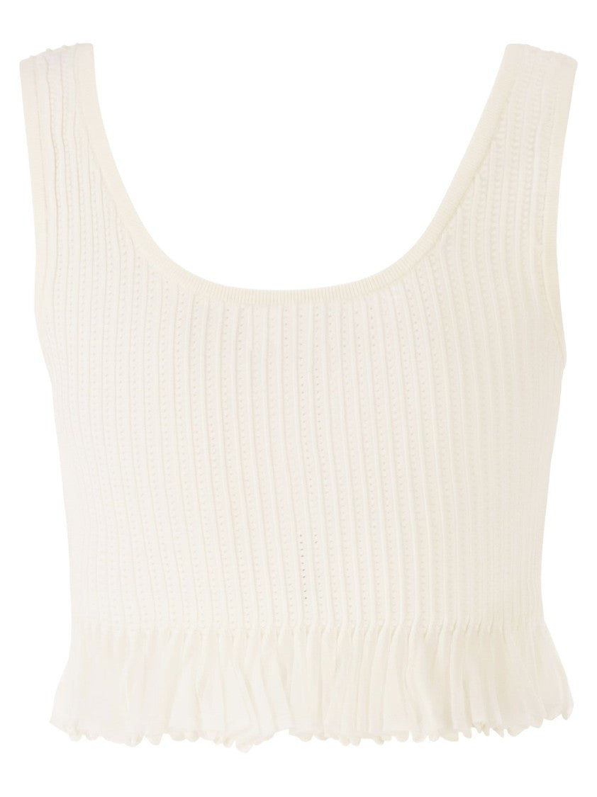 Elisabetta Franchi Openwork Knit Top