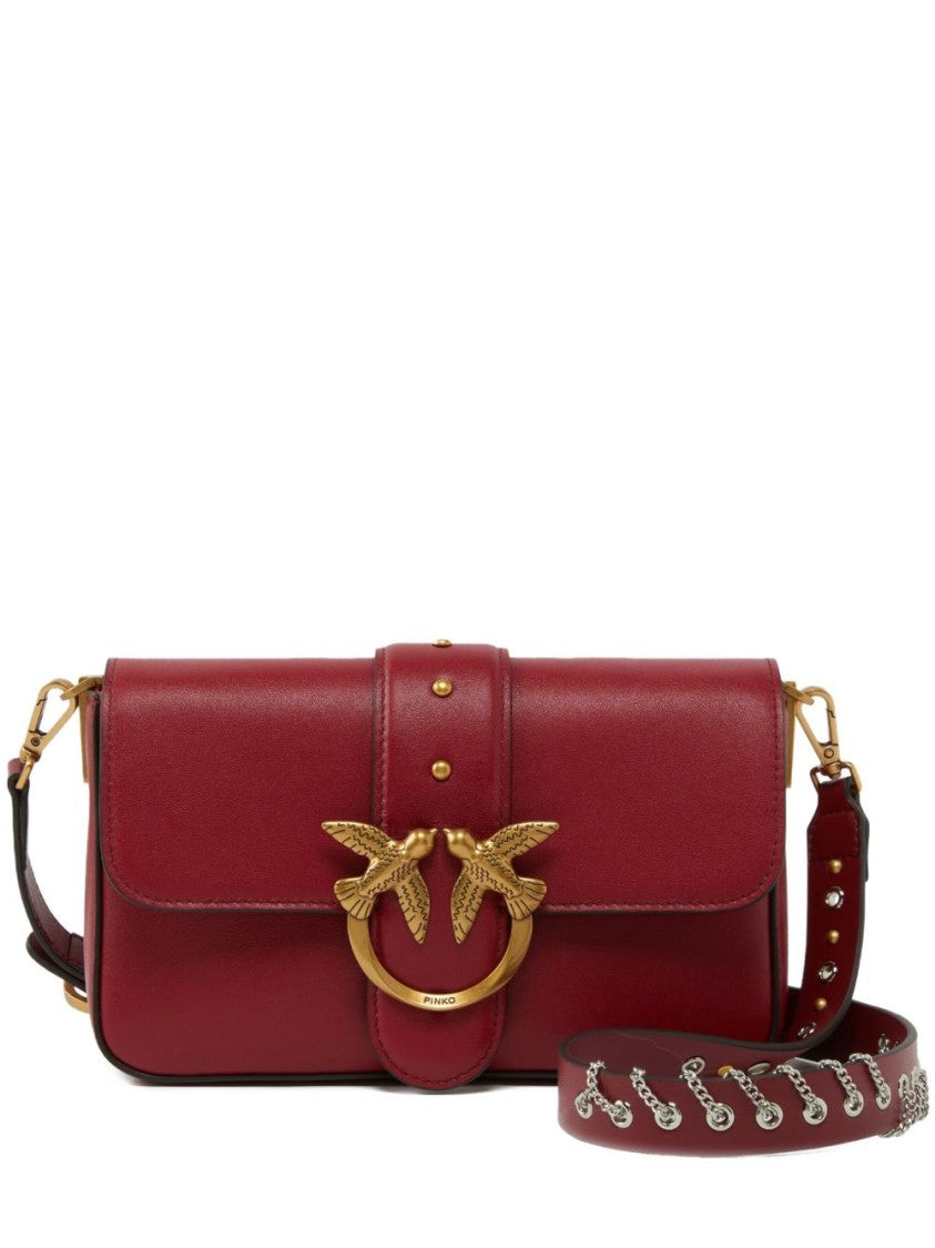 Pinko Rectangular Leather Shoulder Bag