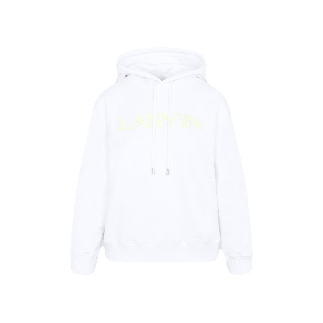 Lanvin White Cotton Classic Fit Hoodie With Logo