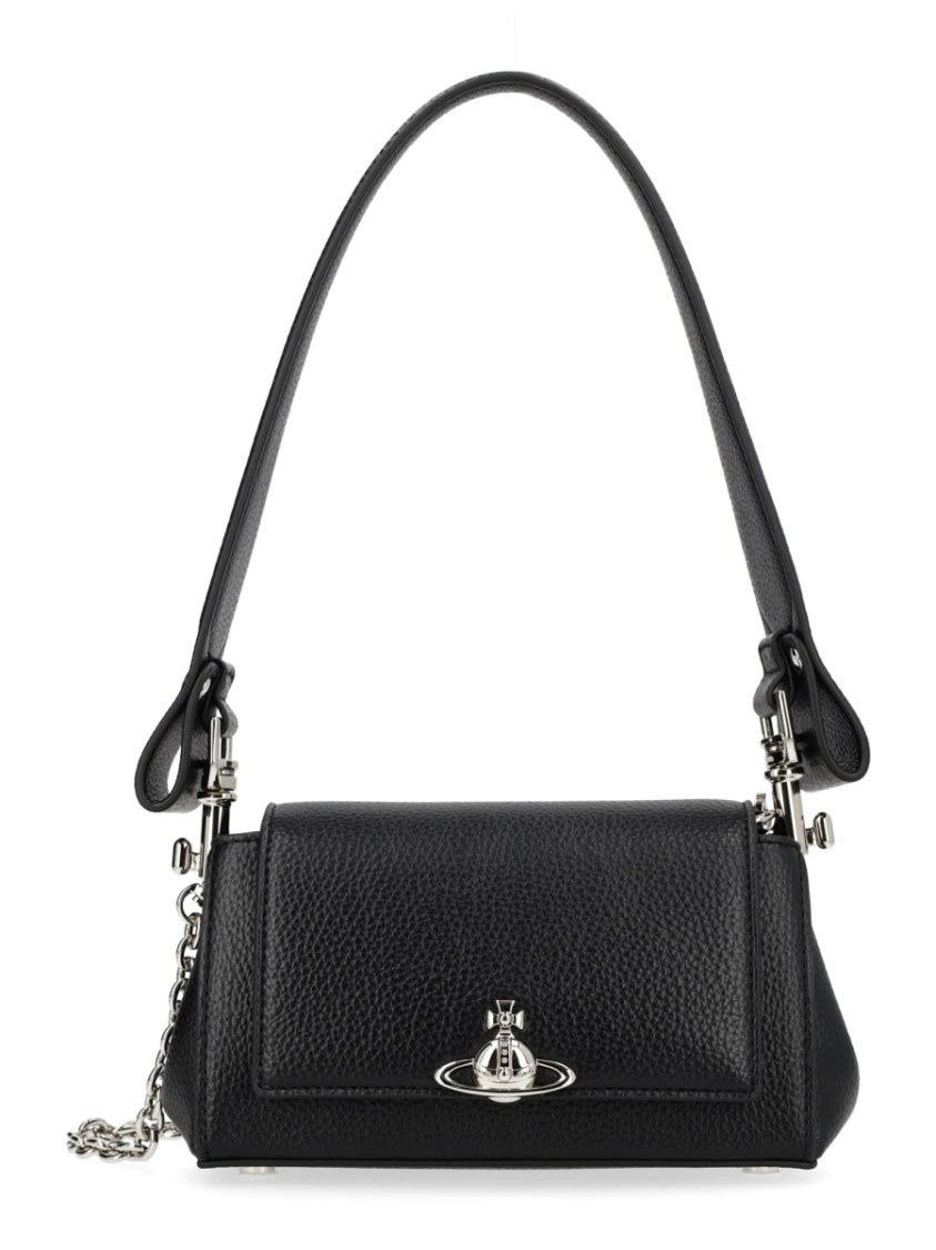 Vivienne Westwood Hazel Textured Polyurethane Orb Shoulder Bag