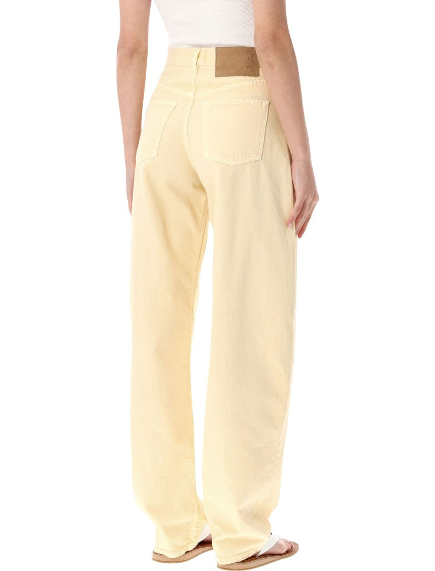 Haikure Balloon Silhouette Tapered Leg Pants With Five-Pocket Design