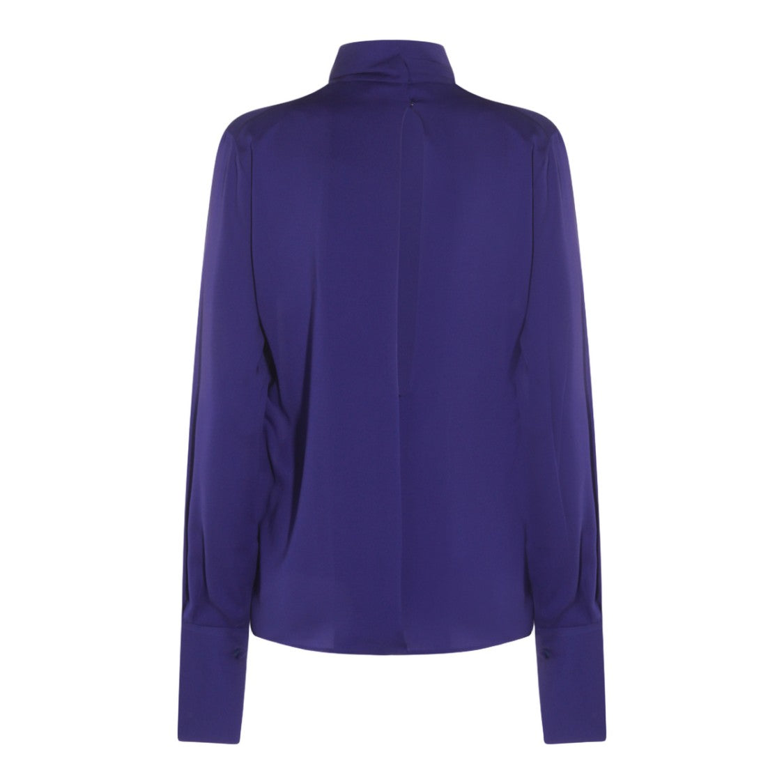 Tom Ford Satin-Finish Long-Sleeved Top With Draped Detail