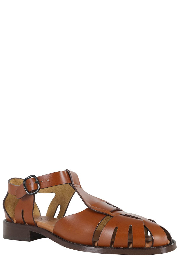 Hereu Light Brown Leather Fishing Shoes With Adjustable Strap