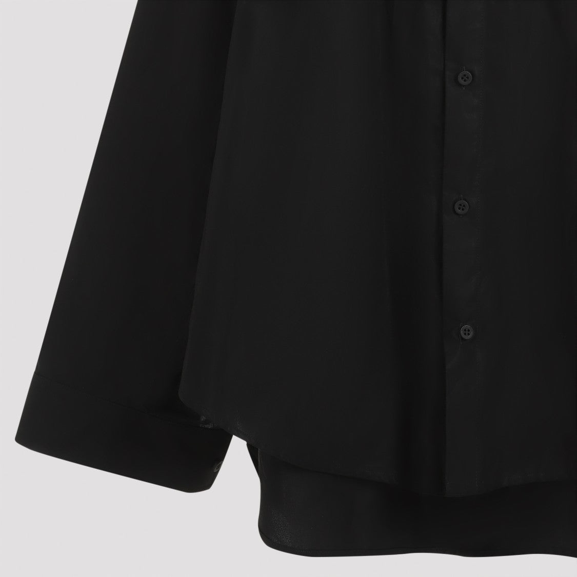 Balenciaga Black Cotton Suspended Shirt Dress