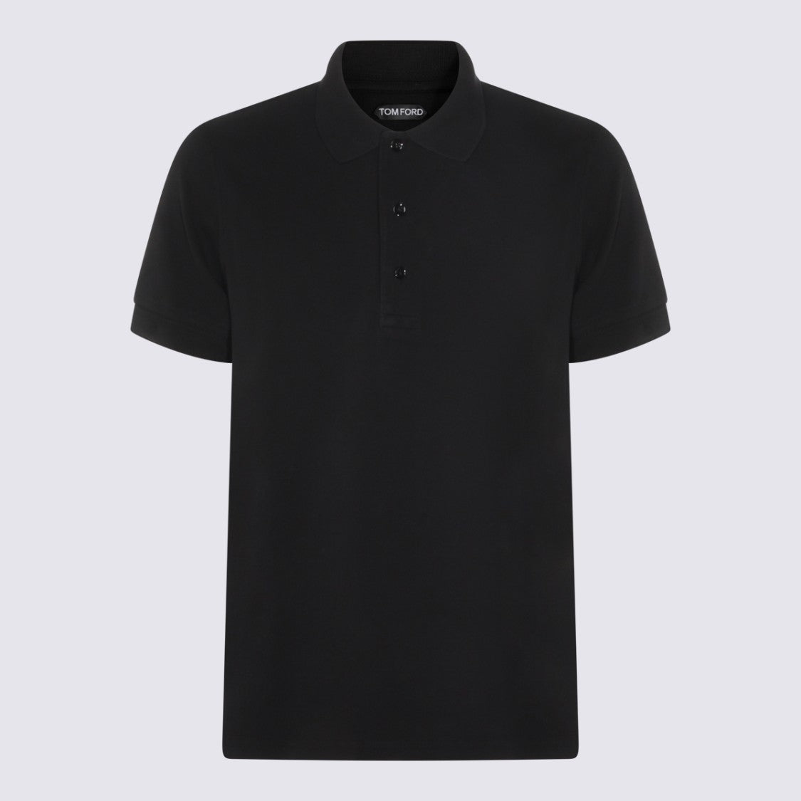 Tom Ford Timeless Black Cotton Polo Shirt