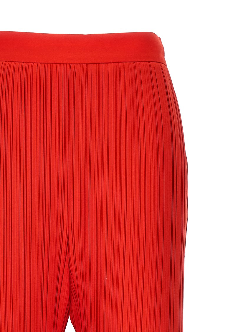 Lanvin Wide-Leg Pleated Trousers With Side Zip Closure