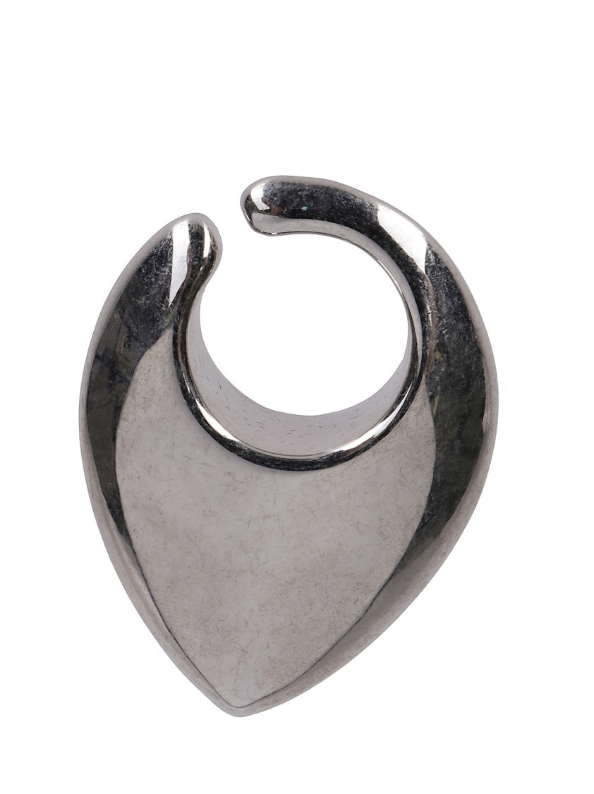Panconesi Teardrop-Shaped Silver Ear Cuff
