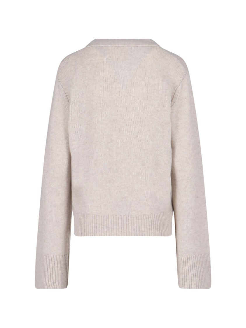 Lisa Yang Button-Down Knit Cardigan With V-Neckline