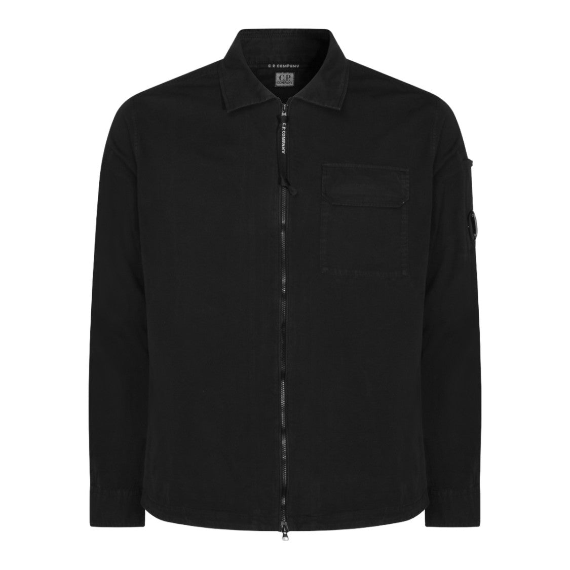C.P. Company Long-Sleeve Black Shirt With Front Zipper