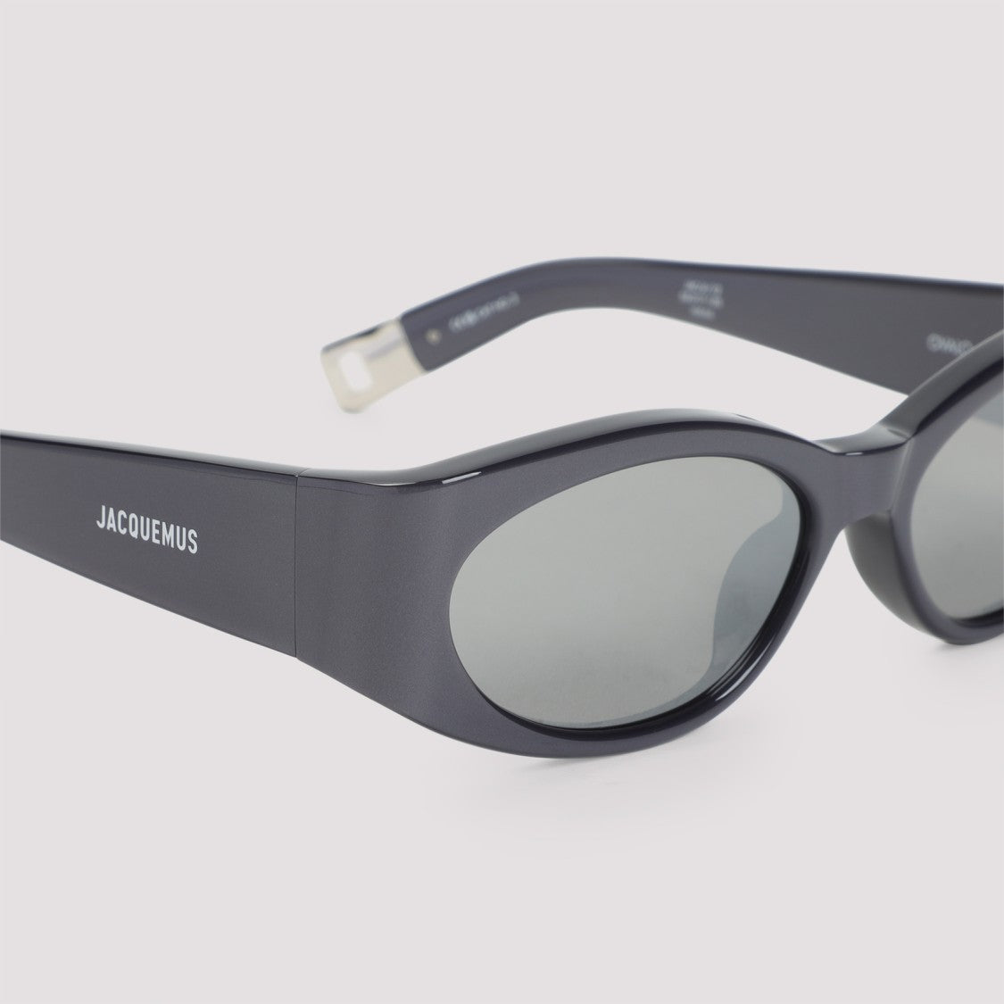 Jacquemus Oval-Shaped Grey Acetate Sunglasses