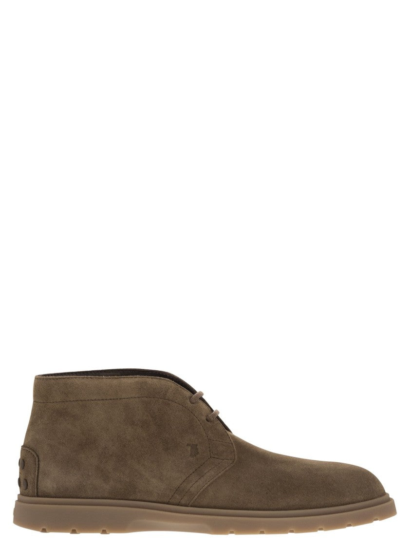 Tod's Brown Suede Leather Ankle Boots