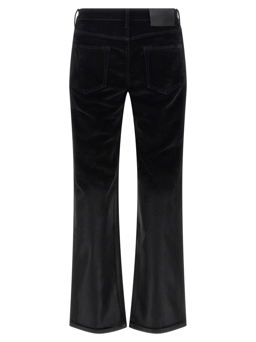 Purple 'P004 Flare Flock Dipped' Jeans