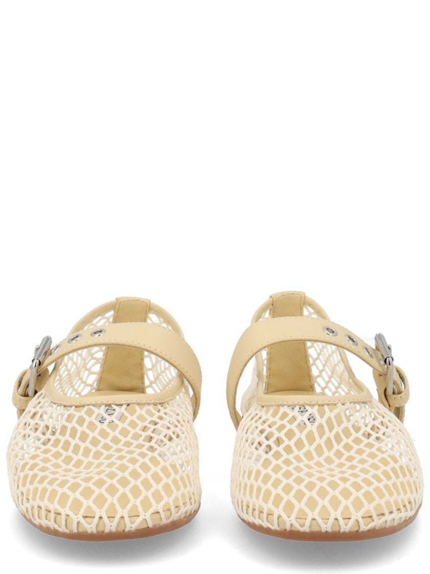 Senso Mesh Transparent Silver Buckle Flats