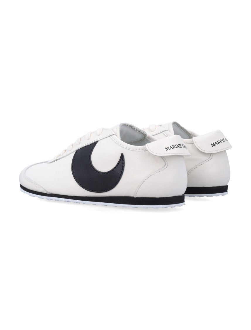 Marine Serre Ms Astra Matte White Low Sneakers