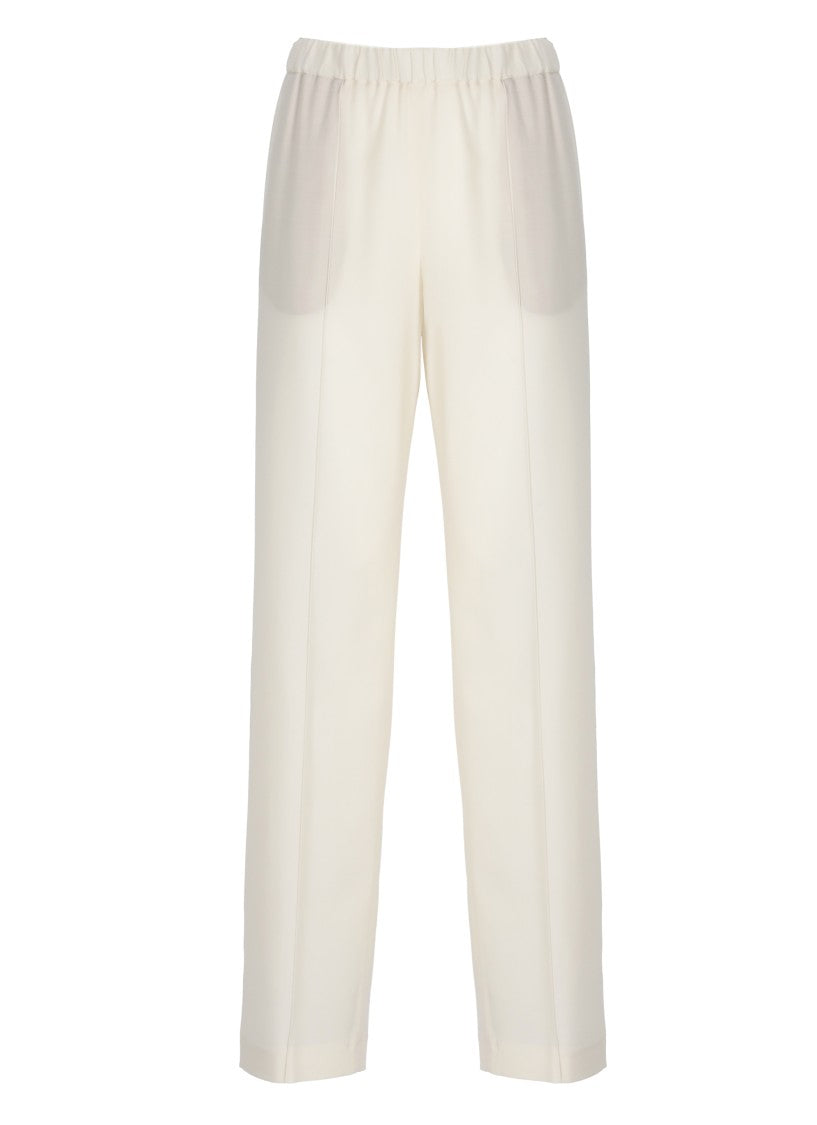Fabiana Filippi Ivory Light Point Detail Pants
