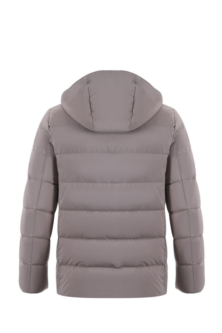 Fay Slate Nylon Quilted Down Jacket