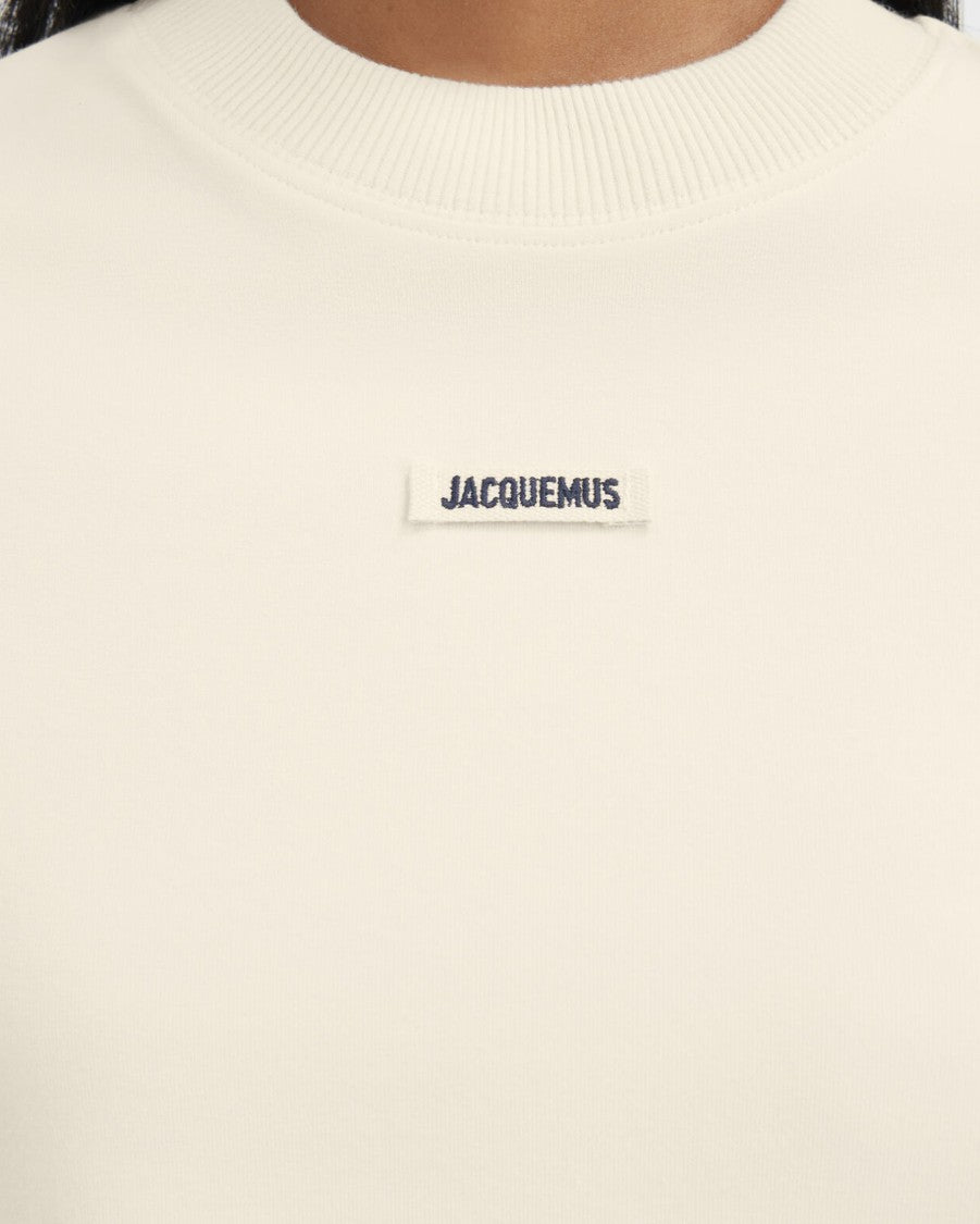 Jacquemus Cropped Long-Sleeved Sweatshirt With Centered Logo