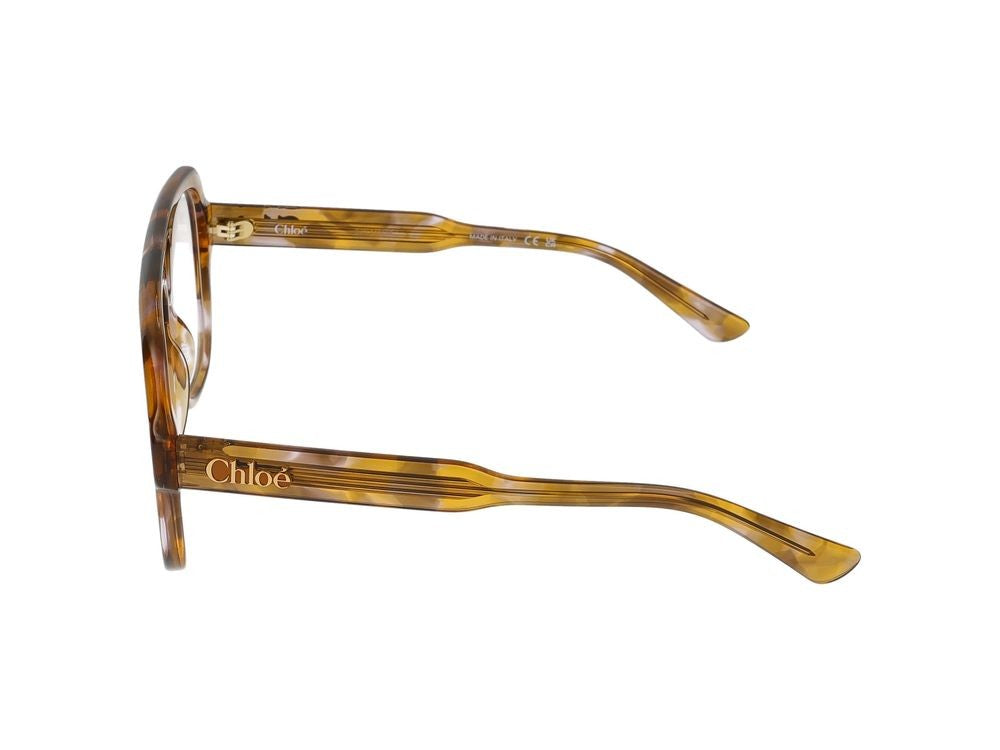 Chloé Havana Distinctive Double Bridge Oversized Eyeglasses