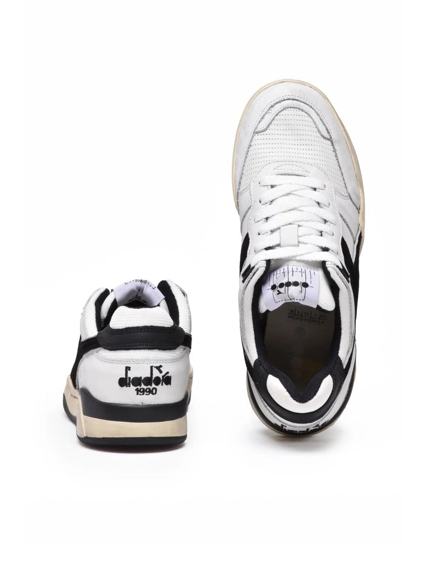 Diadora Heritage White Black Leather B.560 Sneakers