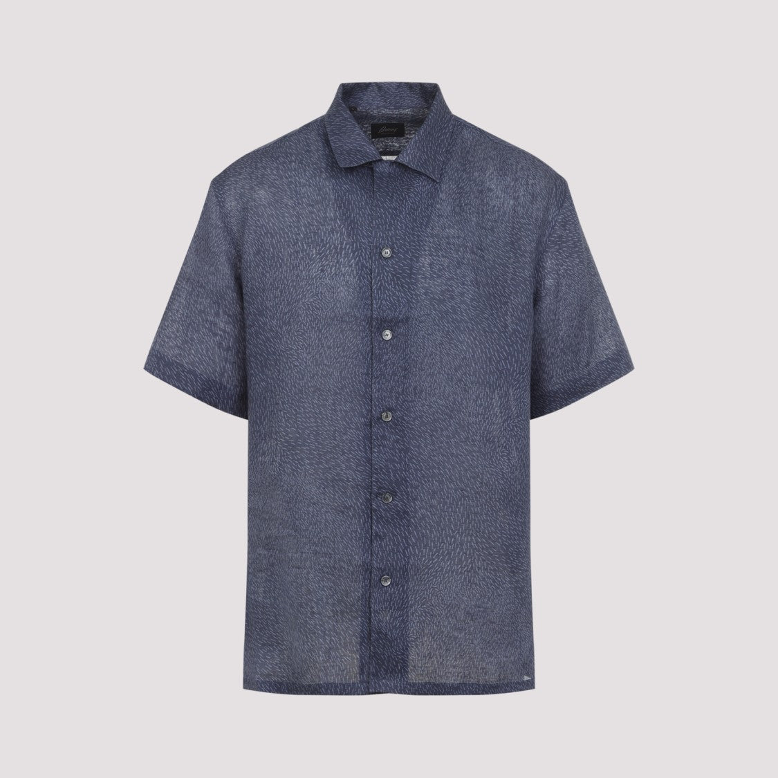 Brioni Textured Linen Button-Up Shirt