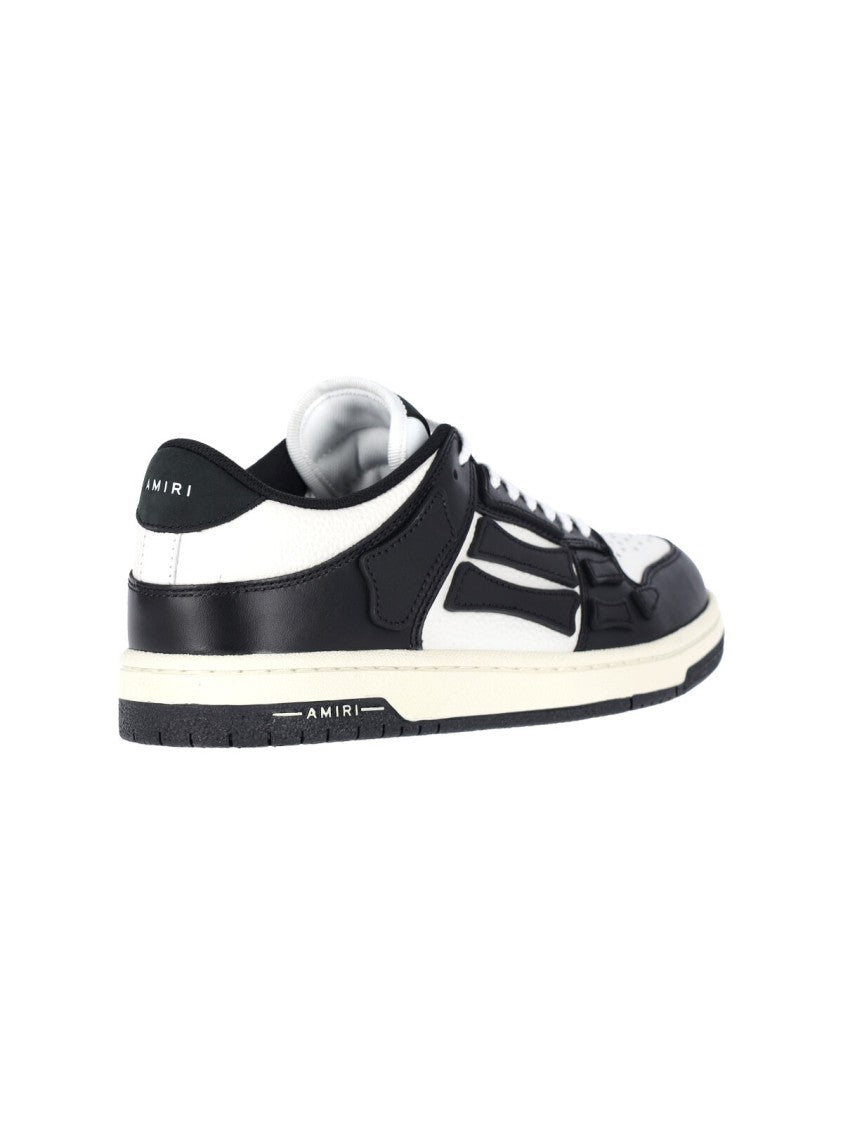 Amiri White Skel Leather Low-Top Sneakers