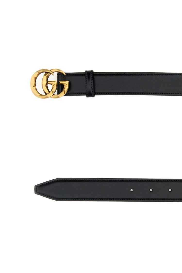 Gucci Brown Calfskin Leather Belt With Polished Finish