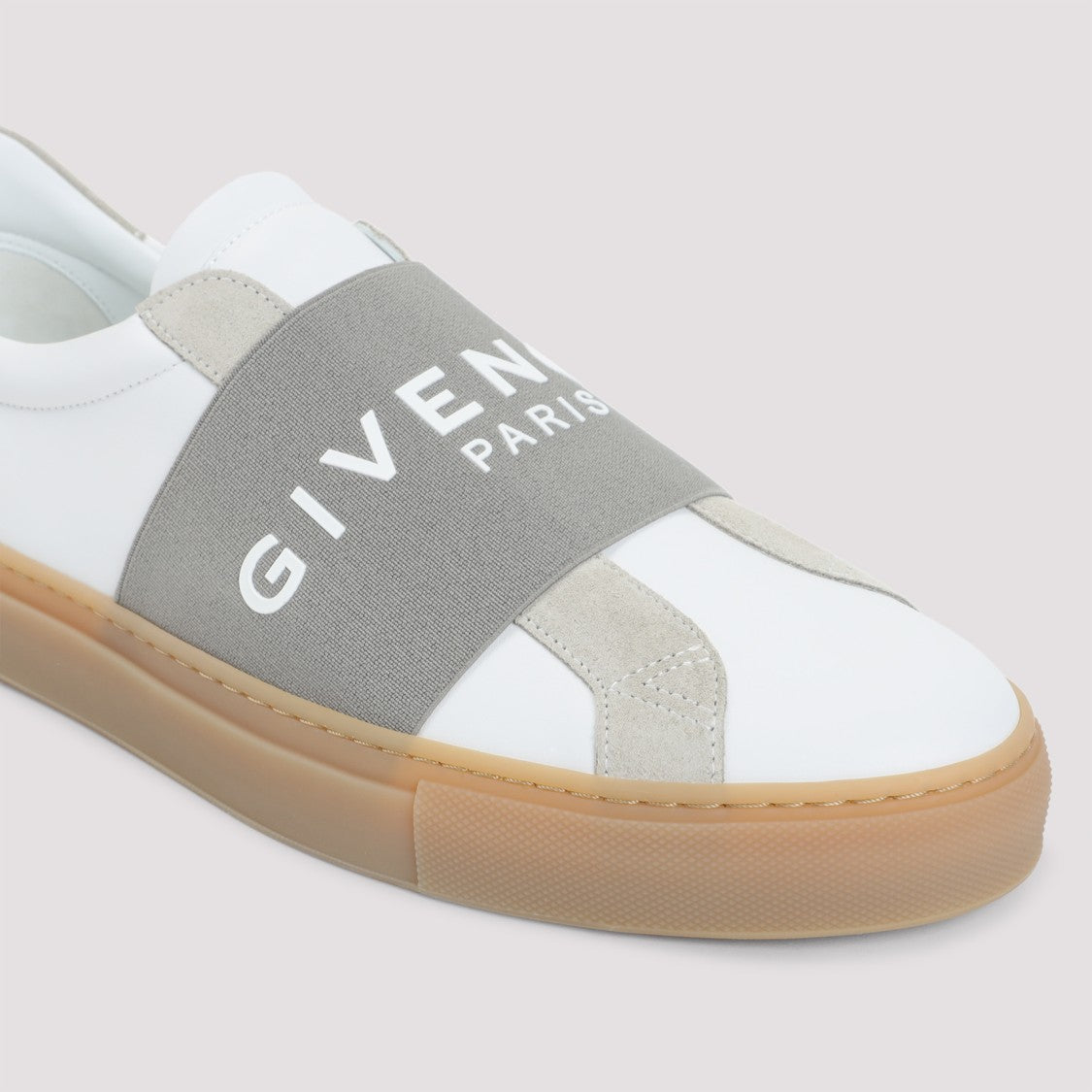 Givenchy Low Top White And Grey Calf Leather Sneakers
