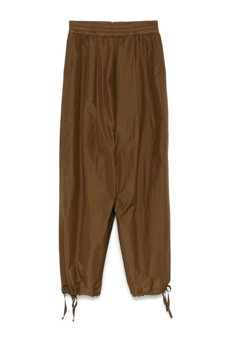 Philosophy Di Lorenzo Serafini Brown Polyamide-Cotton Wide-Leg Trousers