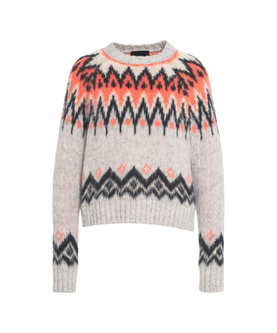 Roberto Collina Norwegian-Patterned Knit Sweater With Ribbed Trim