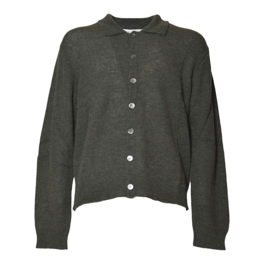 Our Legacy Button-Down Alpaca Wool Sweater With Ribbed Cuffs