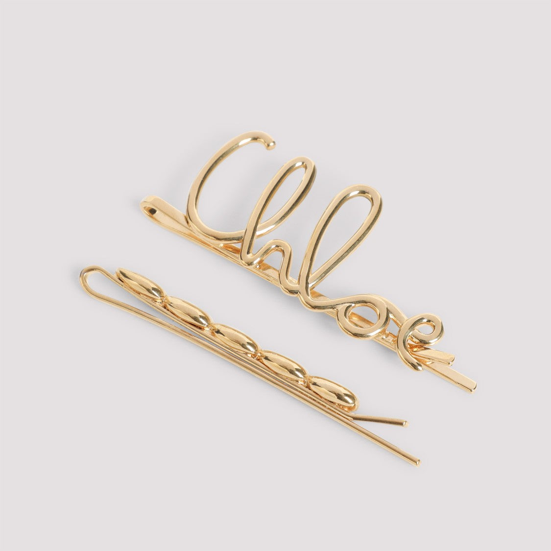 Chloé Metallic Brass Hairpins