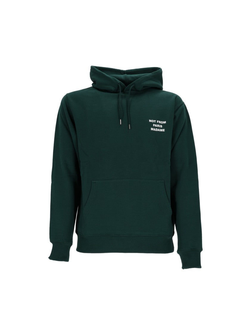 Drôle De Monsieur Dark Green Bold Slogan Hoodie