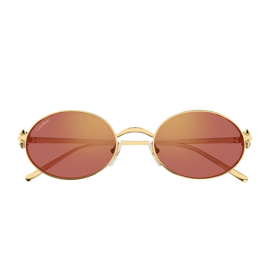 Cartier Gold Clash De Cartier Metal Oval Sunglasses