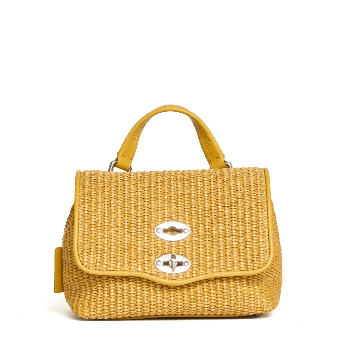 Zanellato Nikel Raffia Baby Postina Handbag