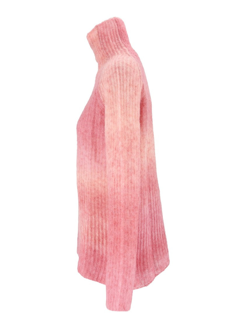 Kangra Cashmere Gradient Ribbed Plush English Rib Turtleneck Sweater