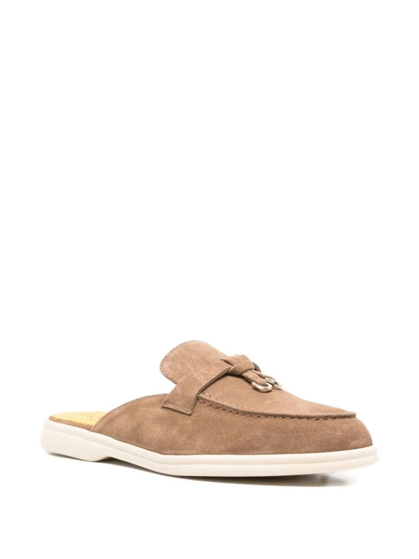 Doucal's Tassel-Embellished Suede Mules