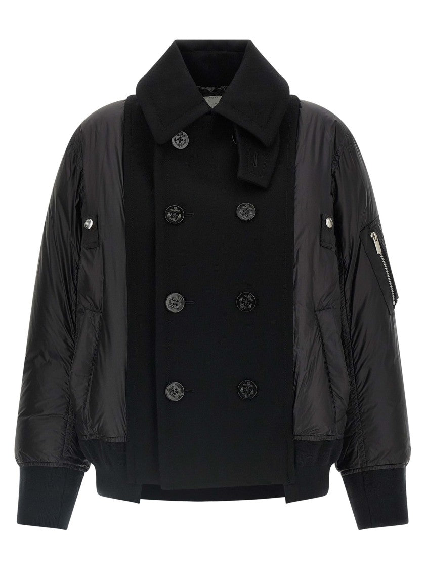 Sacai Wool Insert Bomber Jacket