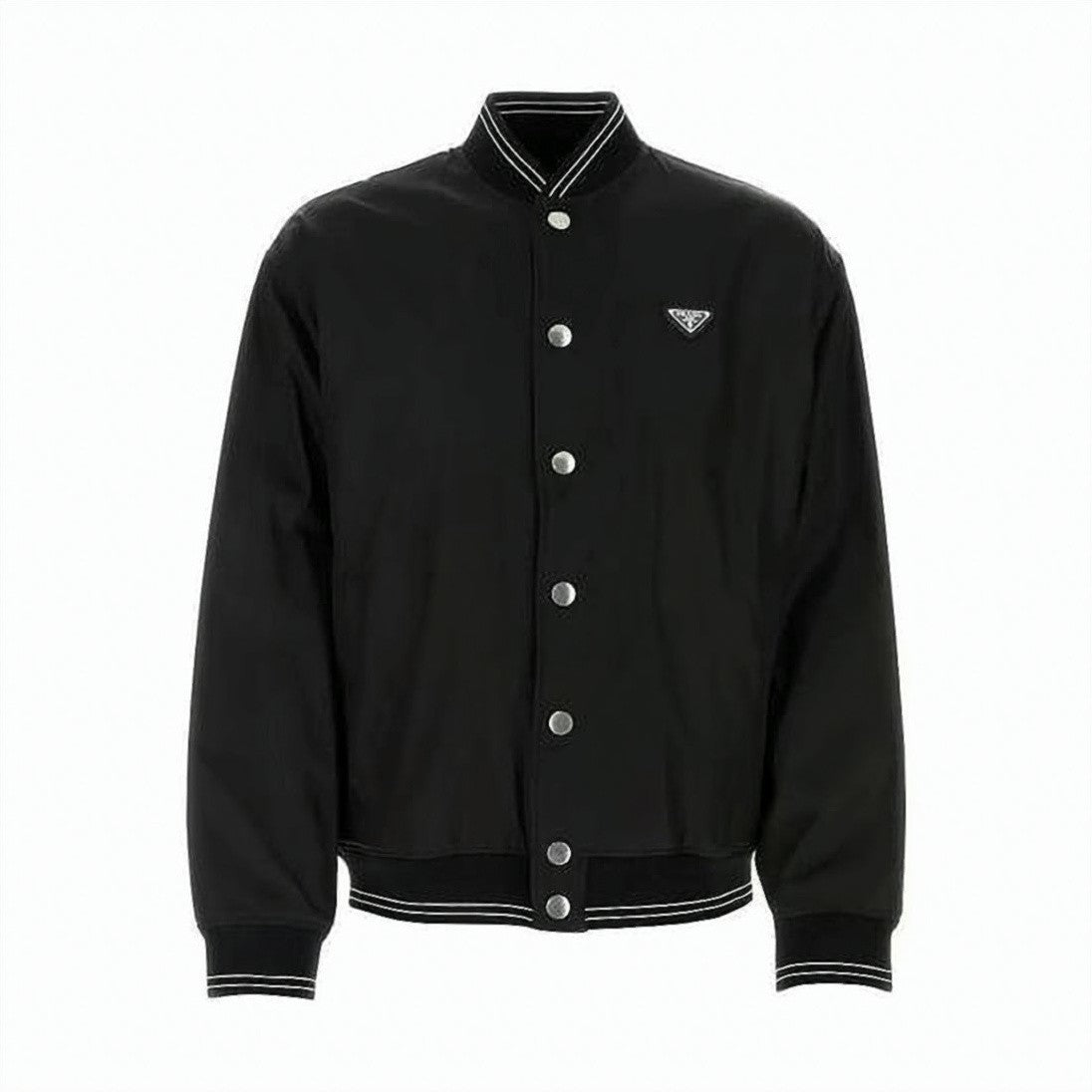 Prada Recycled Polyamide Bomber Jacket With Minimalist Design