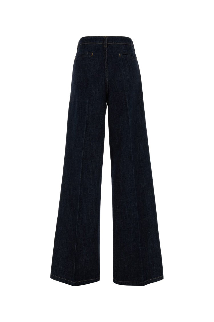 Dolce & Gabbana High-Waisted Wide-Leg Denim Pants